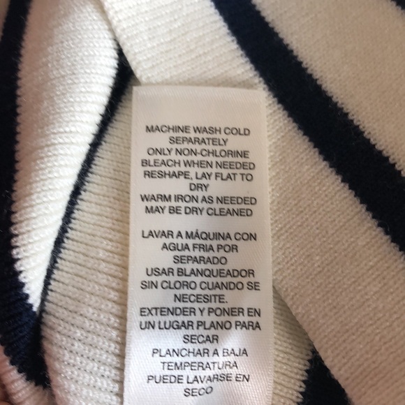 WHITE HOUSE BLACK MARKET STRIPED MOCK NECK SWEATER - Picture 11 of 11